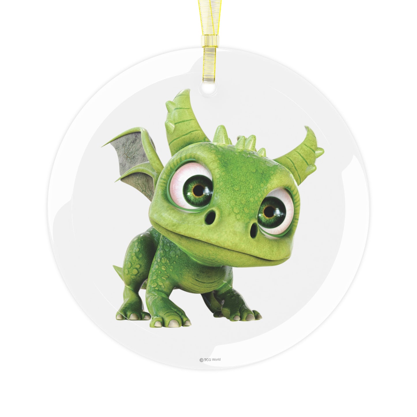 Baby Gaia Dragon Glass Ornament
