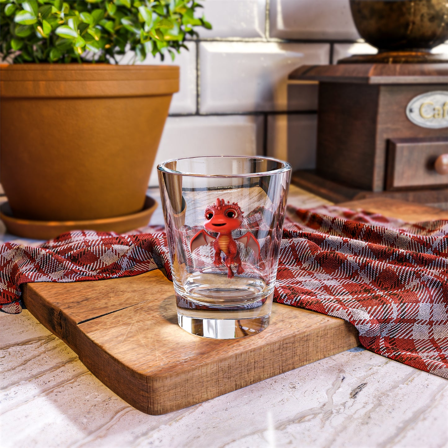Aifos the Adorable Baby Dragon (Flying) - TCG World Shot Glass, 1.5oz