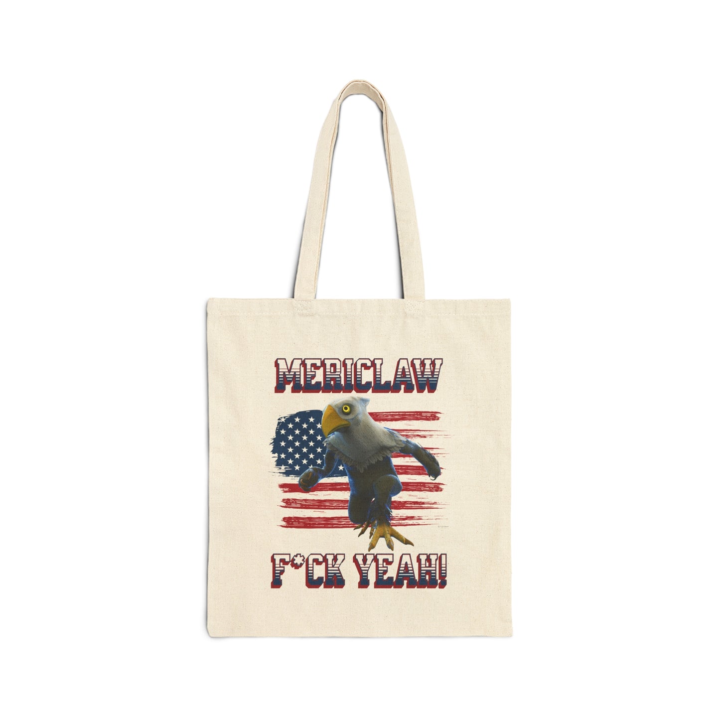 Mericlaw F*ck Yeah - TCG World Metaverse Sprite / American Flag Canvas Tote Bag