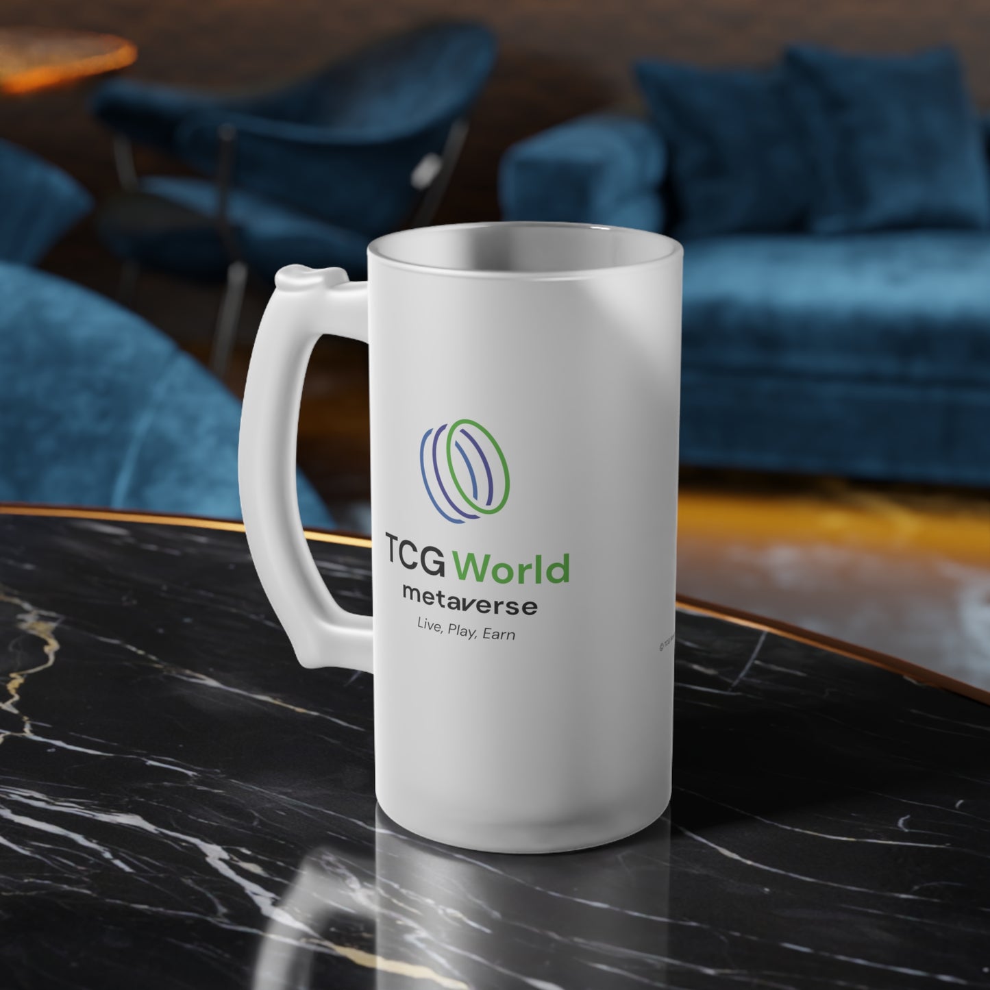TCG World Tall Frosted Glass Mug