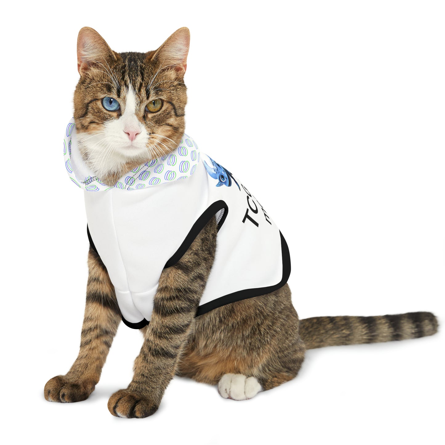 TCG World Metaverse Pet Gear - Boreas Pet Hoodie for Cats or Dogs (White)