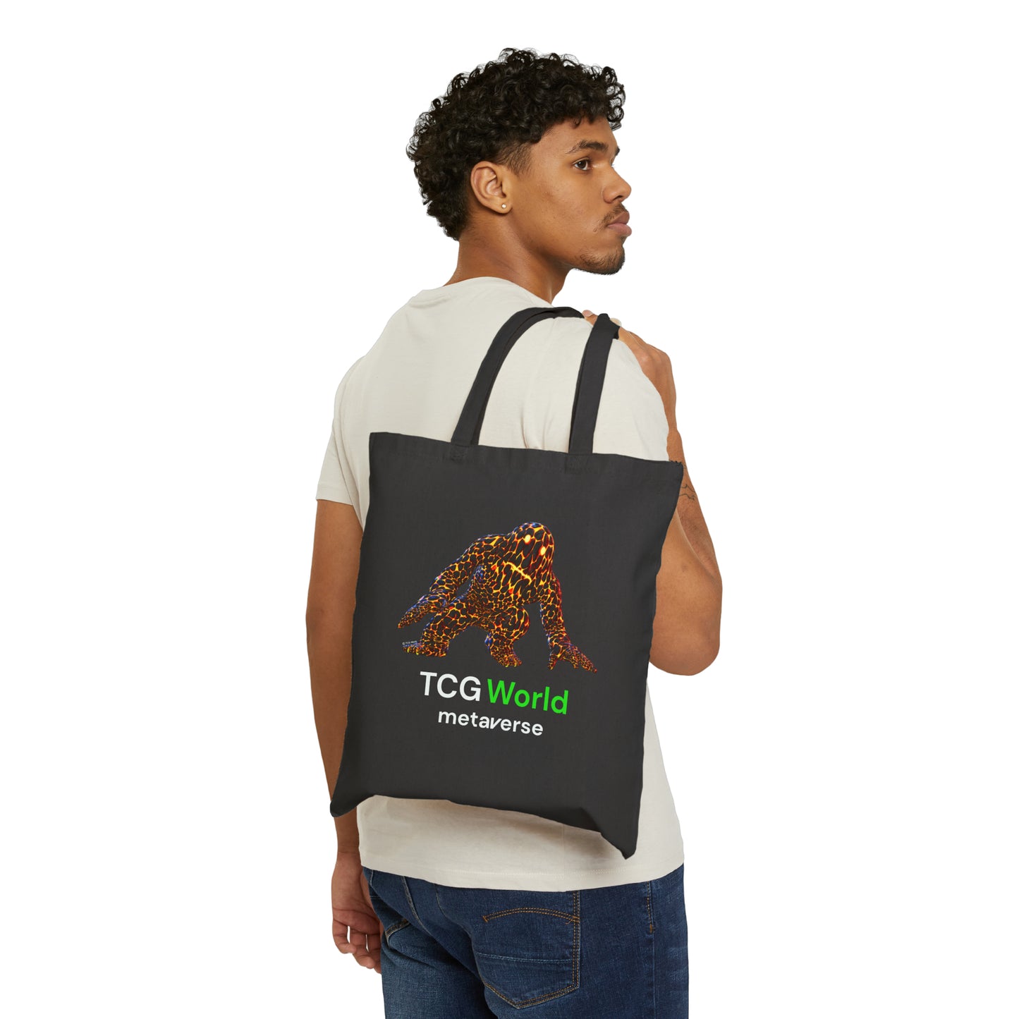 Lava Man - TCG World Metaverse Sprite Canvas Tote Bag