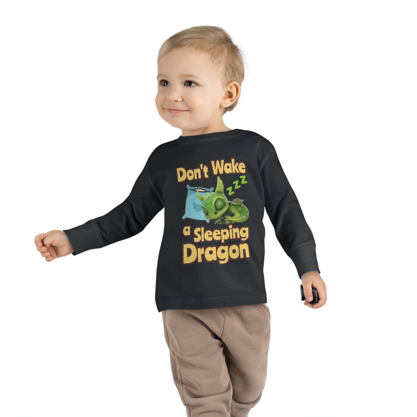 Gaia Don't Wake A Sleeping Dragon Toddler Long Sleeve Shirt