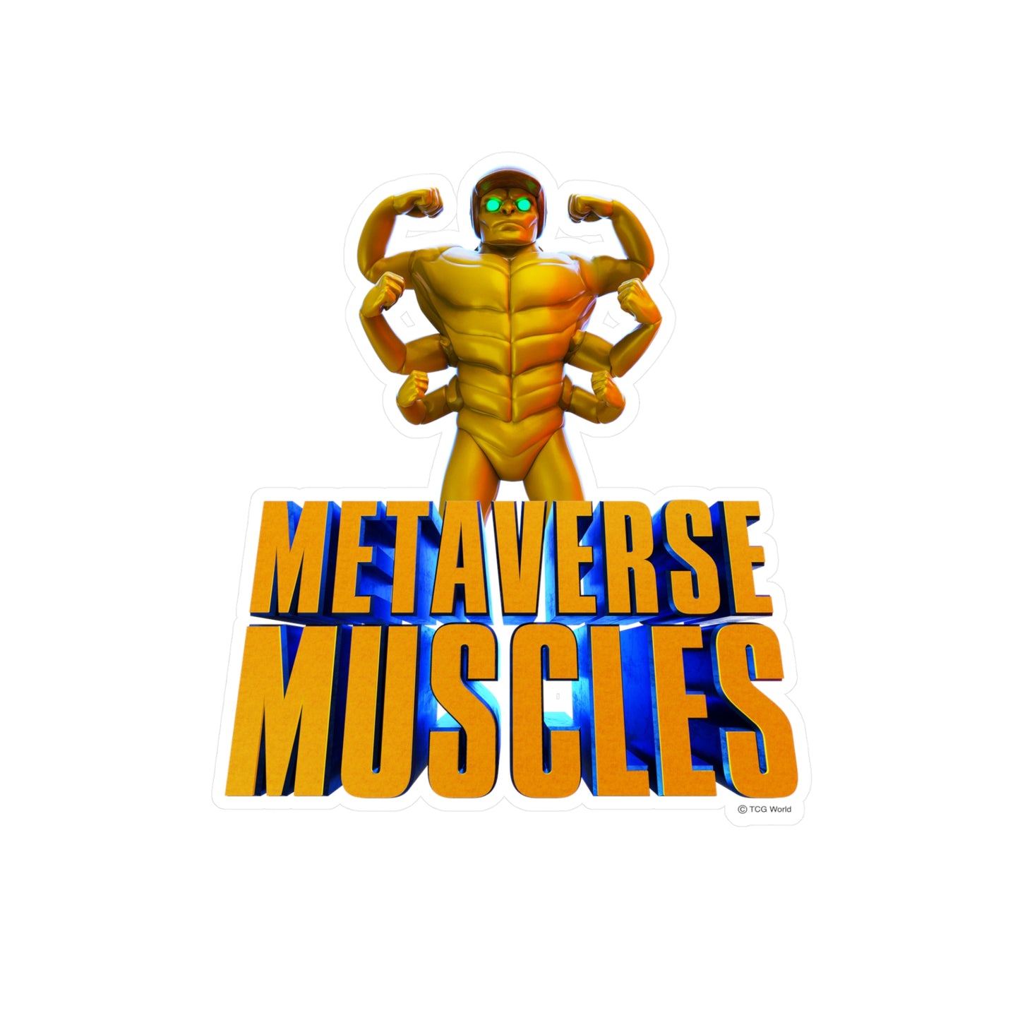 Helmix Metaverse Muscles - TCG World Metaverse Kiss-Cut Vinyl Decal