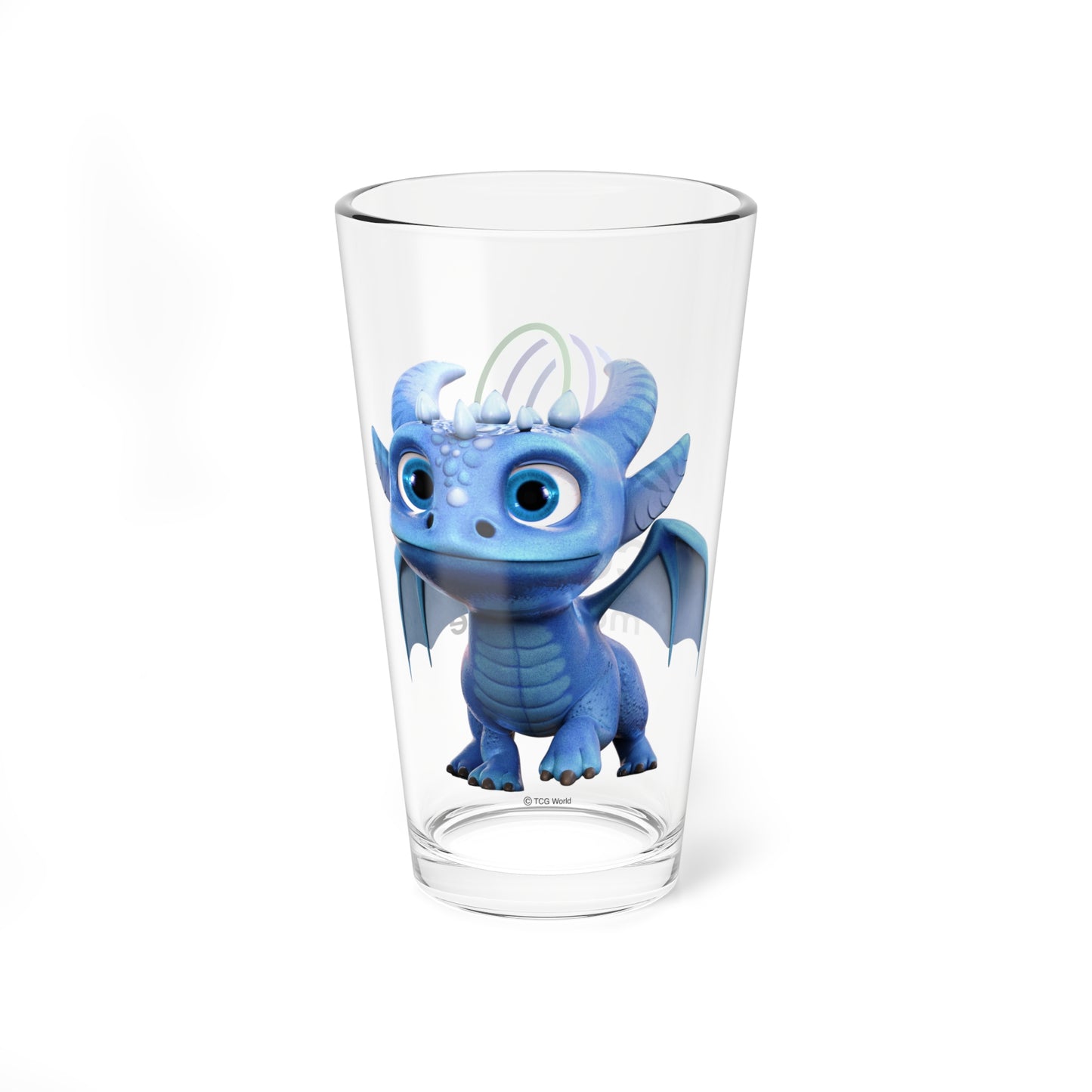 Boreas the Adorable Baby Dragon - TCG World Metaverse Tall Serving Glass, 16oz