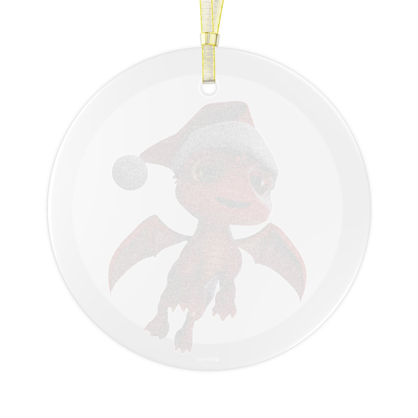 Santa Aifos Dragon Glass Ornament