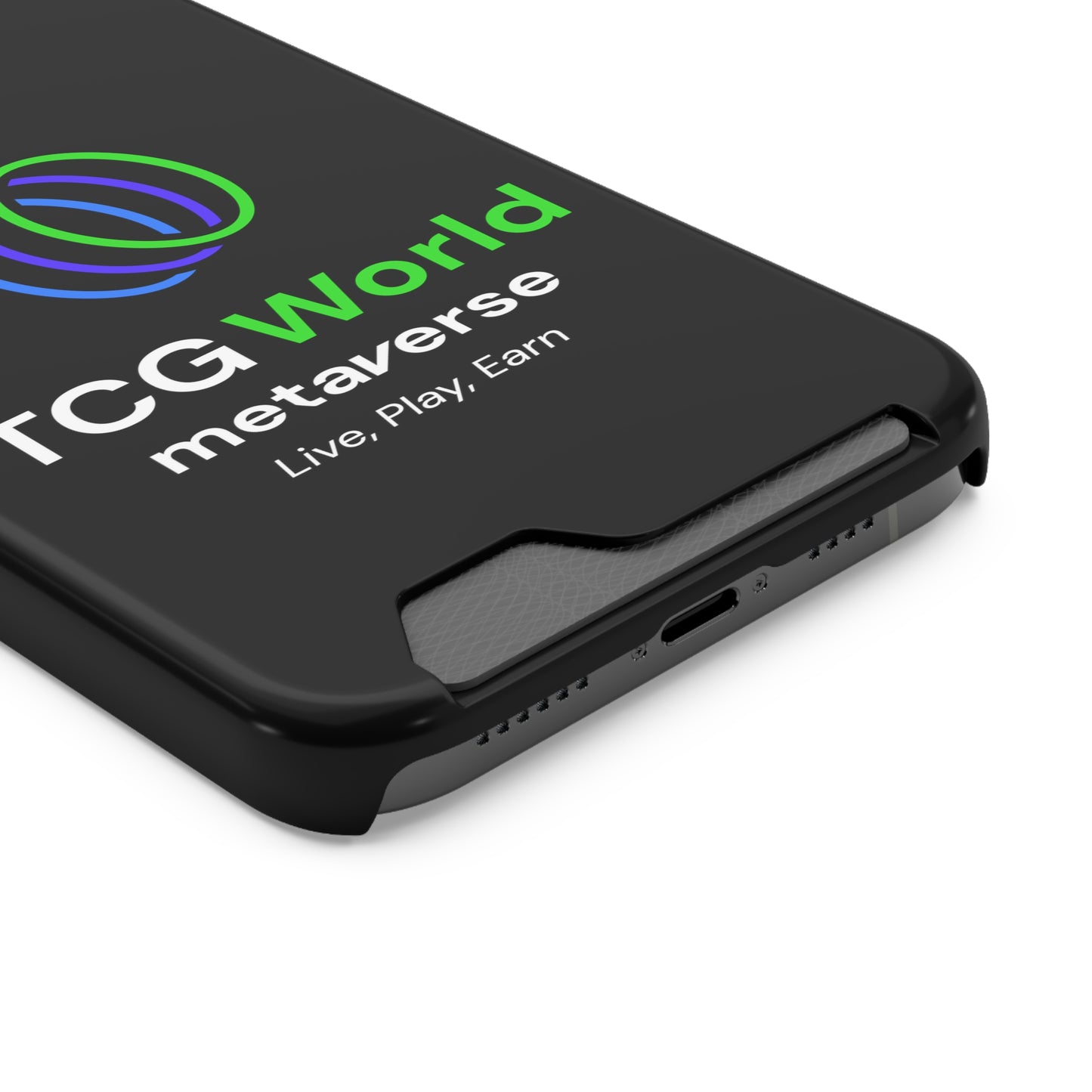 TCG World Metaverse Phone Case With Card Holder - Black (Iphone 13 Models)