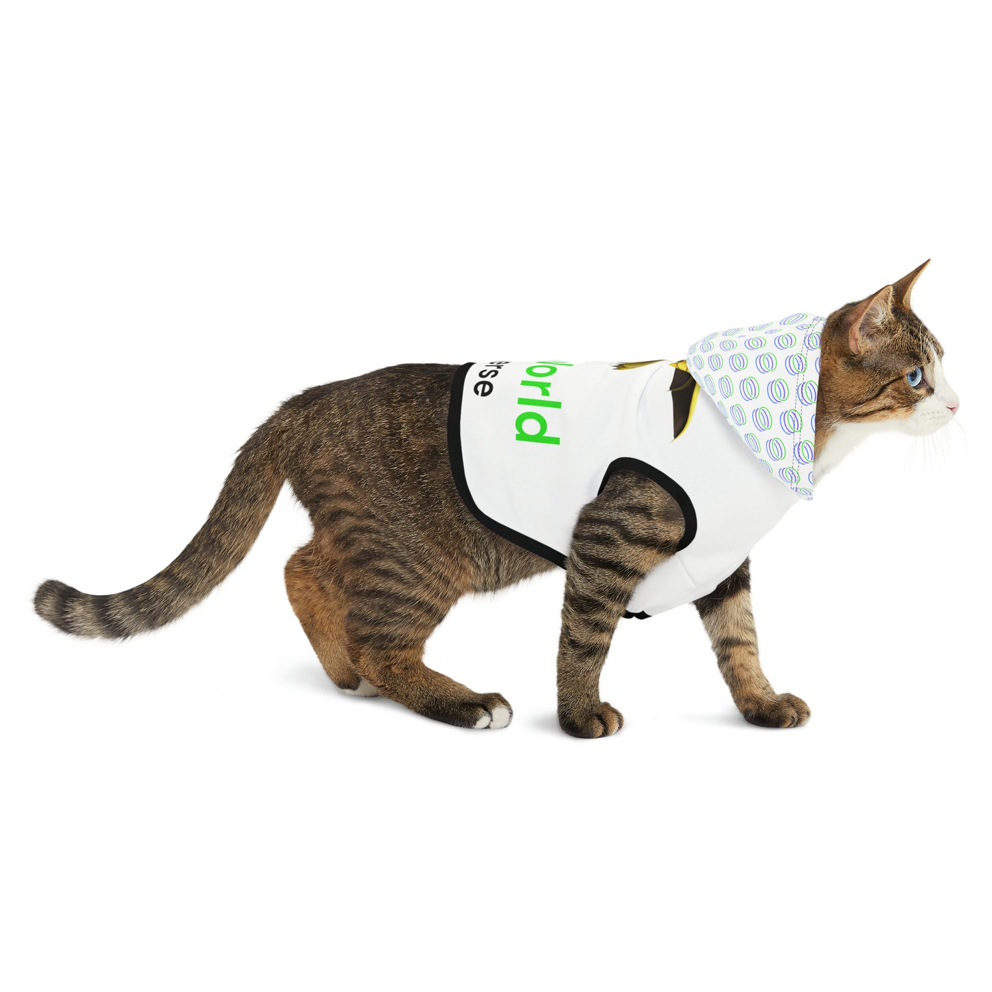 TCG World Metaverse Pet Gear - Phaedra Pet Hoodie for Cats or Dogs (White)