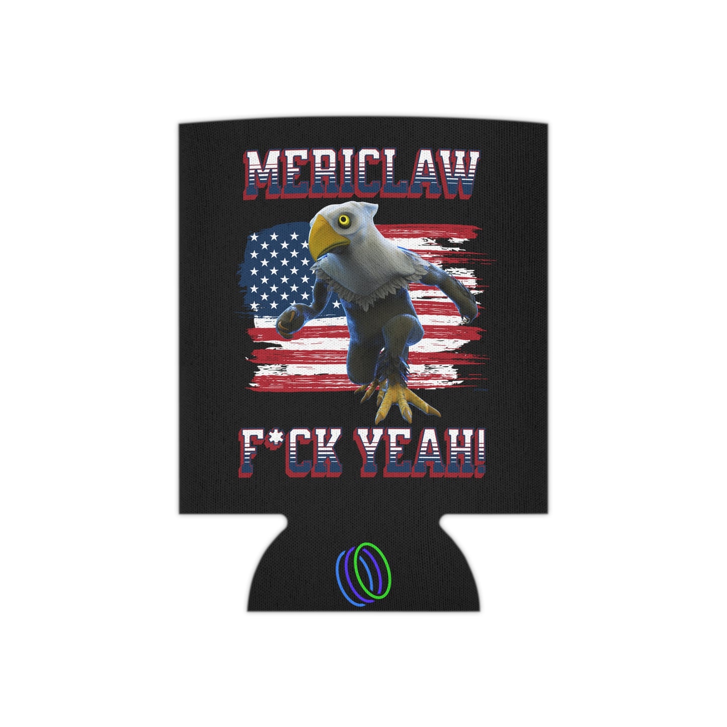 Mericlaw F*ck Yeah (Extra American) - TCG World Metaverse Sprite / American Flag Can Cooler - Black