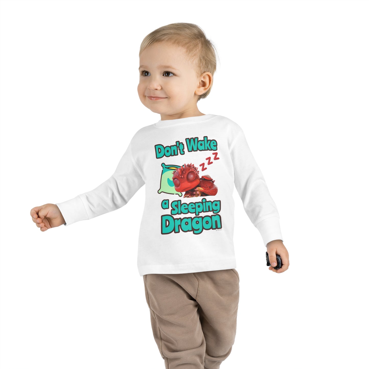 Aifos Don't Wake A Sleeping Dragon Toddler Long Sleeve Shirt