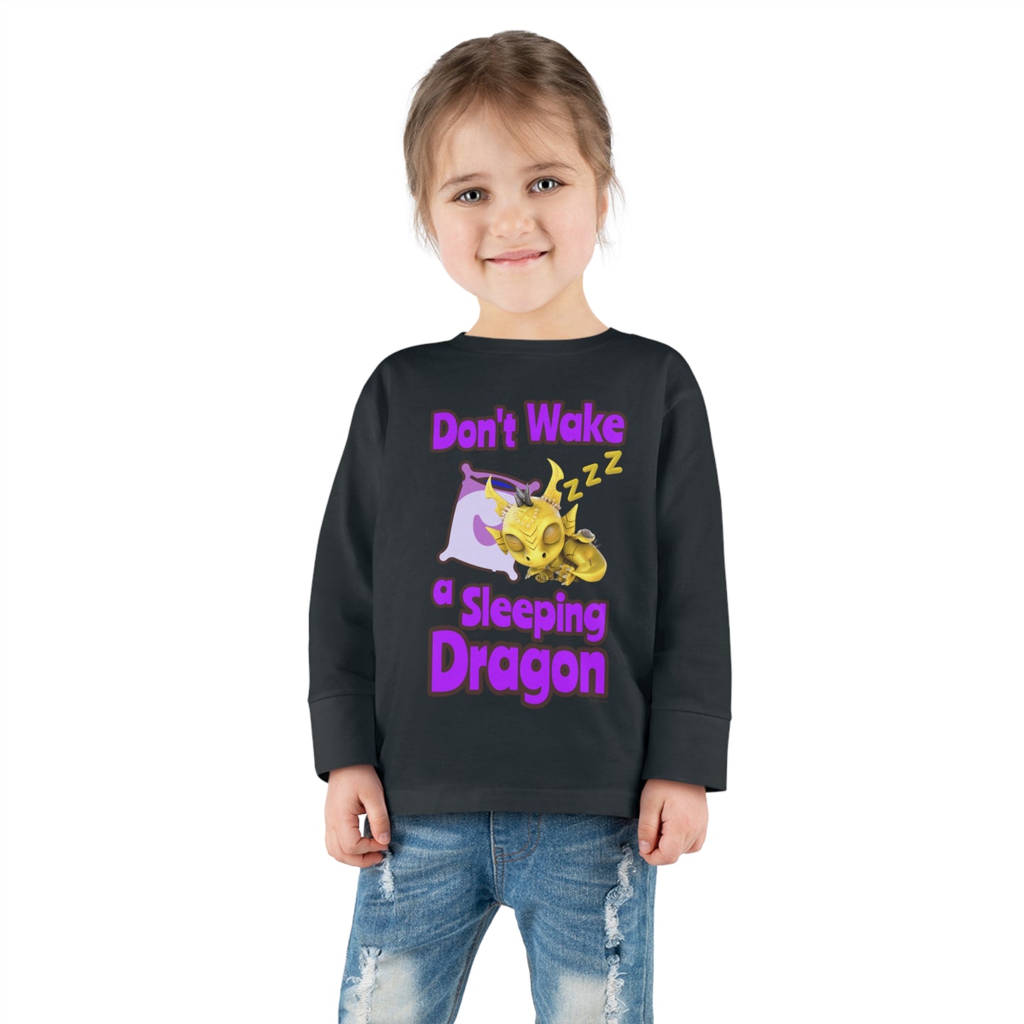 Phaedra Don't Wake A Sleeping Dragon Toddler Long Sleeve Shirt