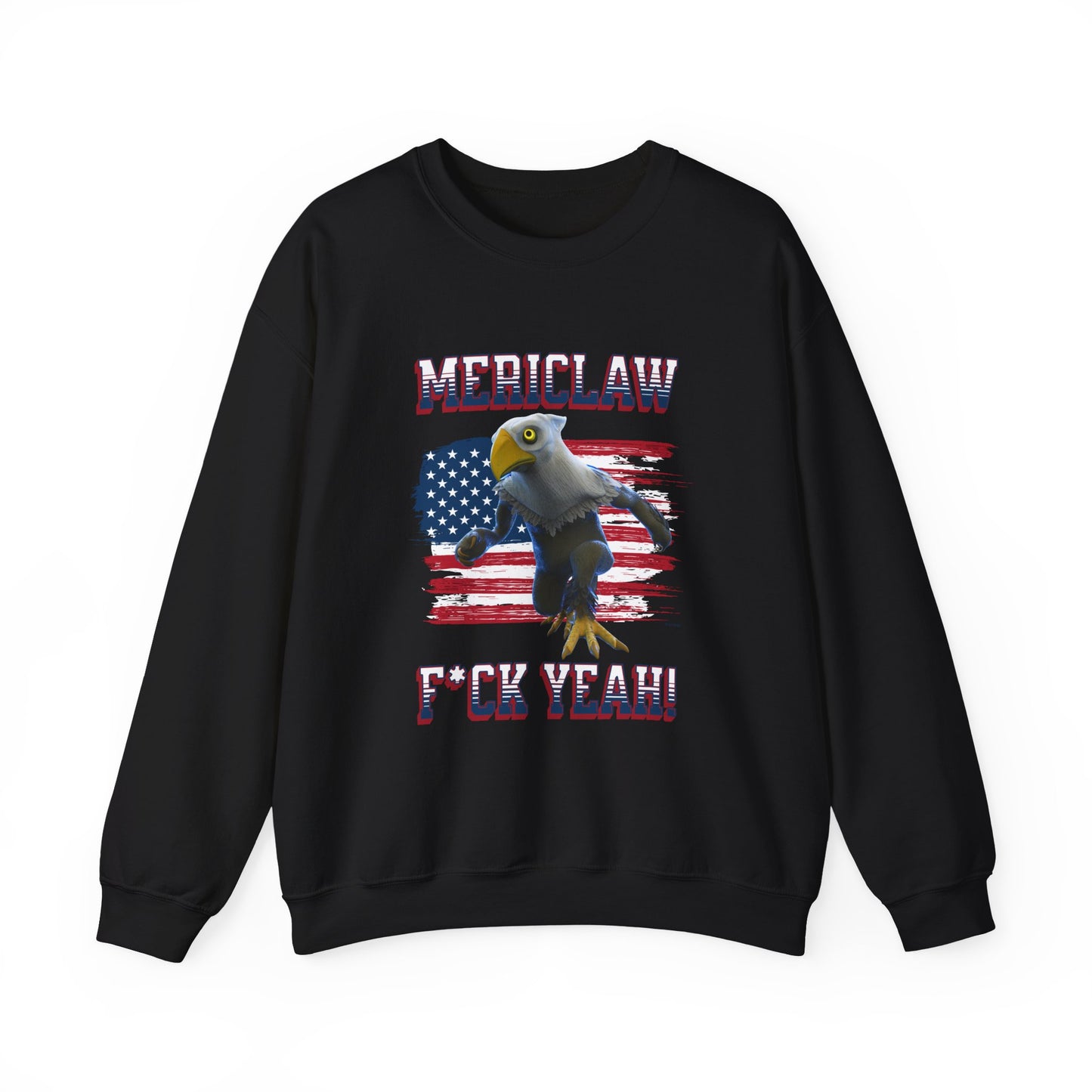 Mericlaw F*ck Yeah (Extra American) - TCG World Metaverse Sprite / American Flag - Adult Unisex Heavy Blend™ Crewneck Sweatshirt