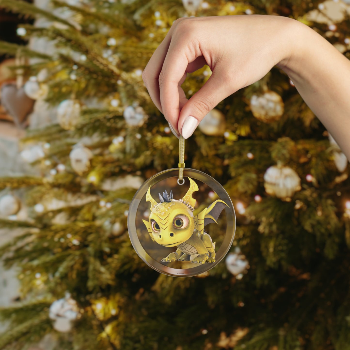 Baby Phaedra Dragon Glass Ornament