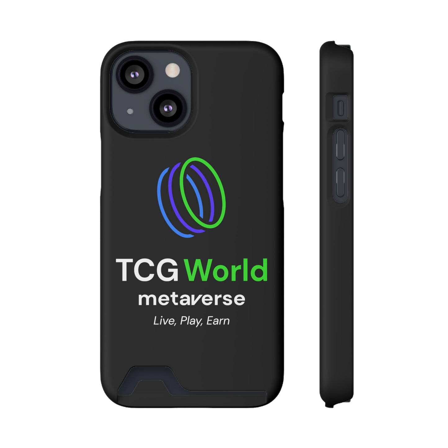 TCG World Metaverse Phone Case With Card Holder - Black (Iphone 13 Models)