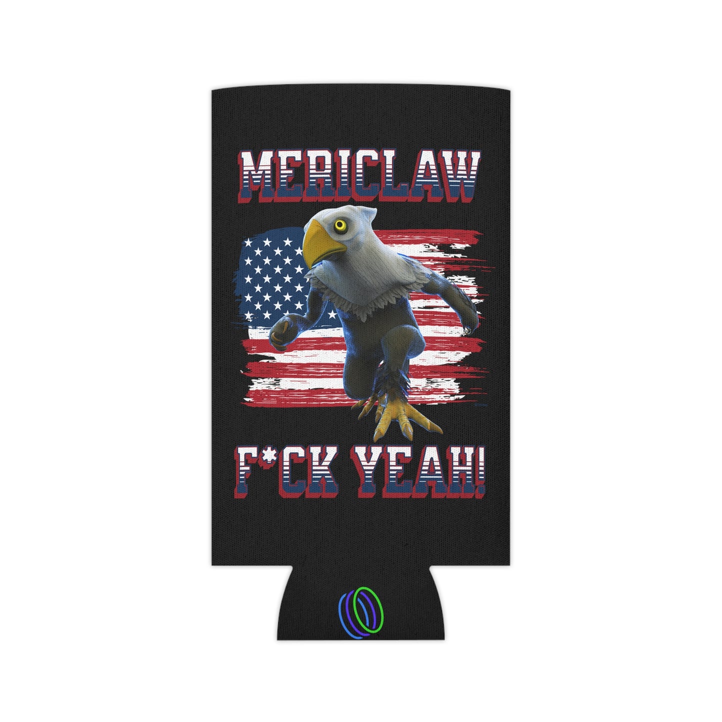 Mericlaw F*ck Yeah (Extra American) - TCG World Metaverse Sprite / American Flag Can Cooler - Black