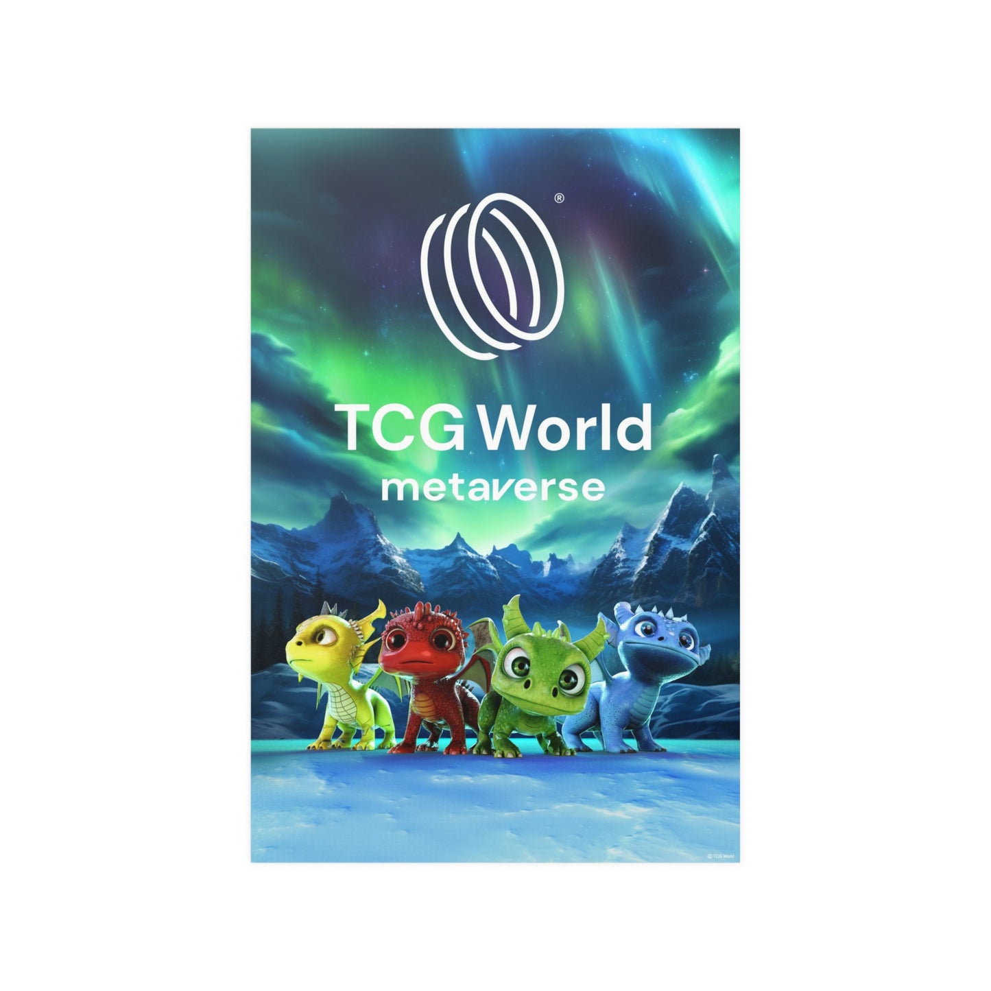 TCG World Baby Dragons Satin Poster (White Logo)