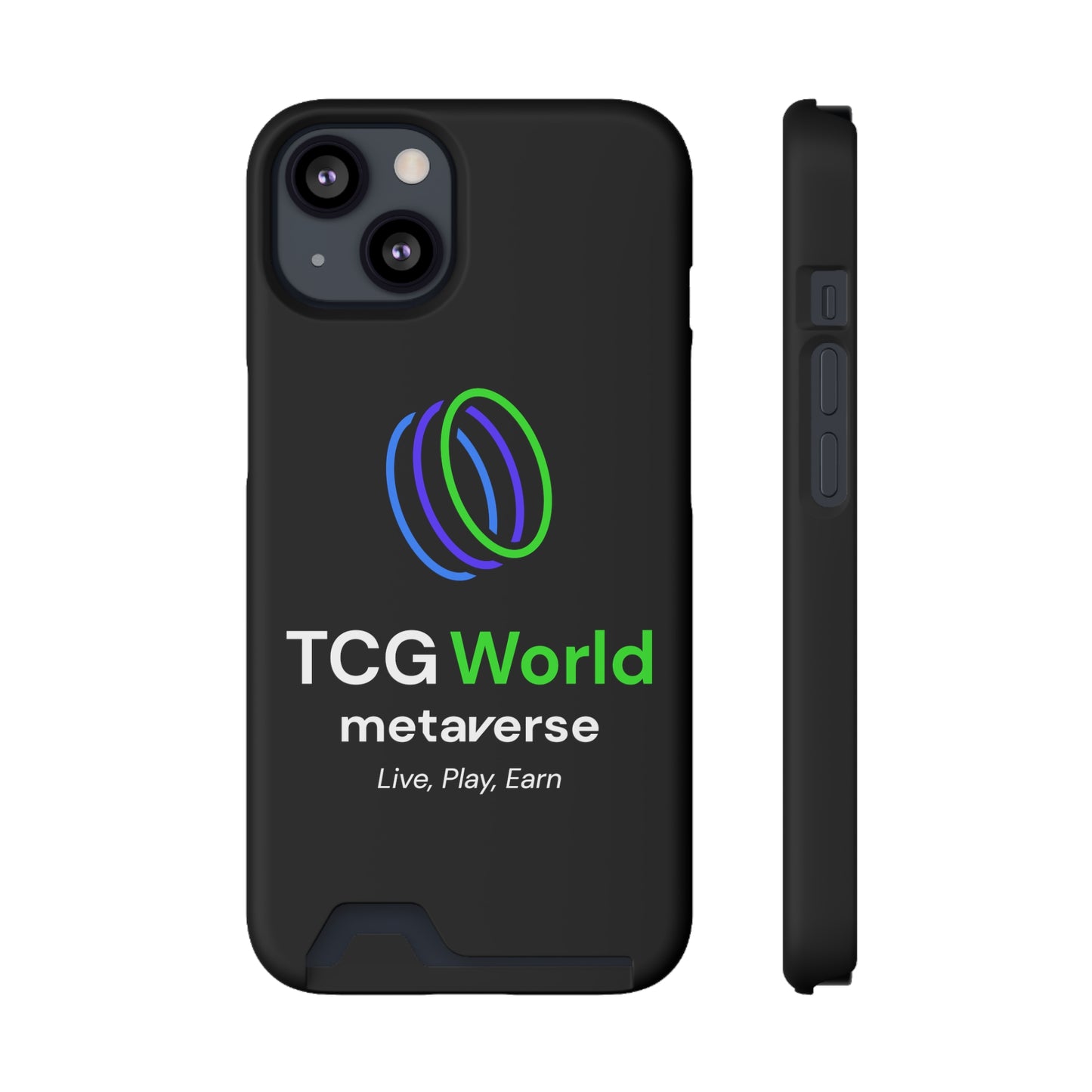 TCG World Metaverse Phone Case With Card Holder - Black (Iphone 13 Models)