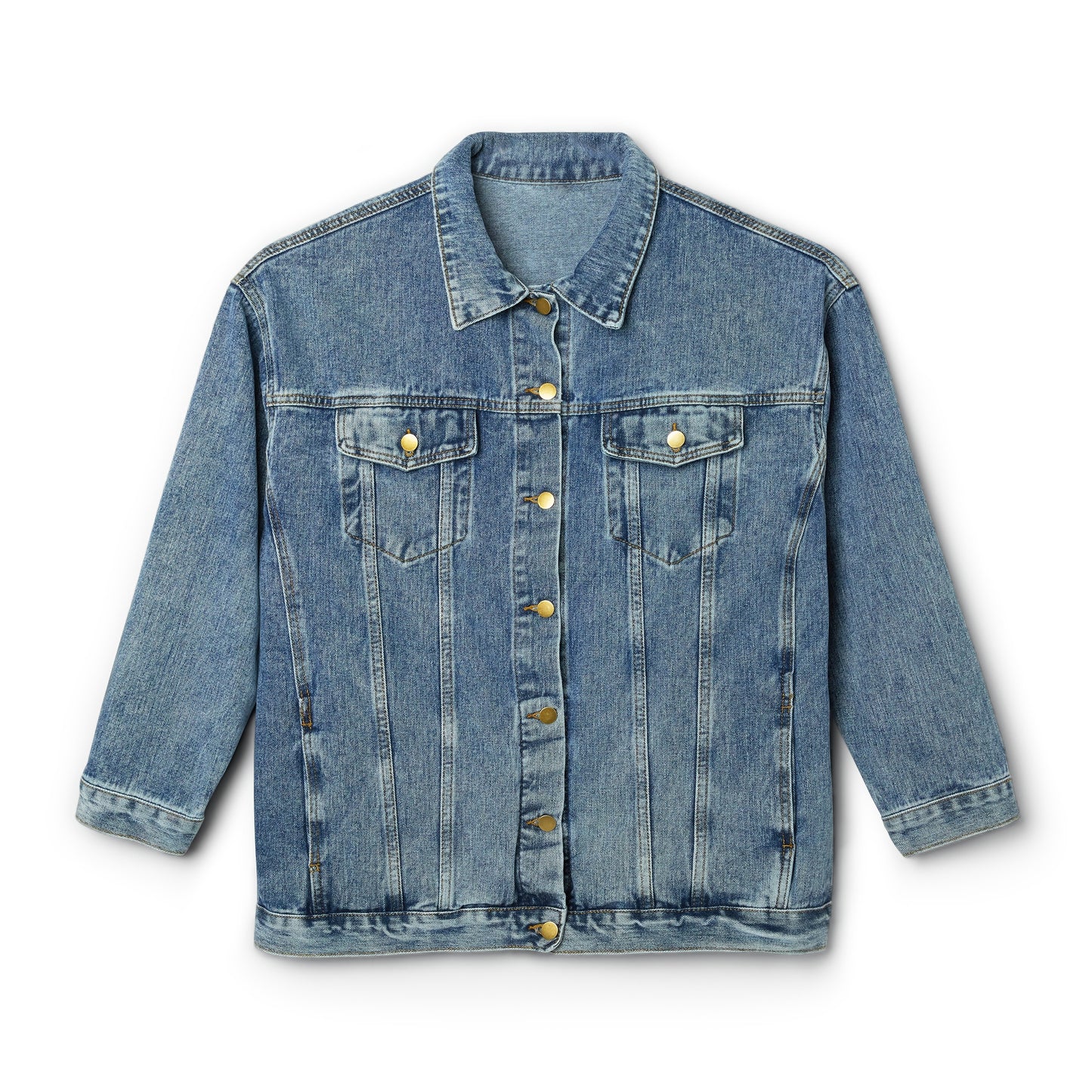 Patriotic Mericlaw Sprite from the TCG World Metaverse - Women's Denim Jacket