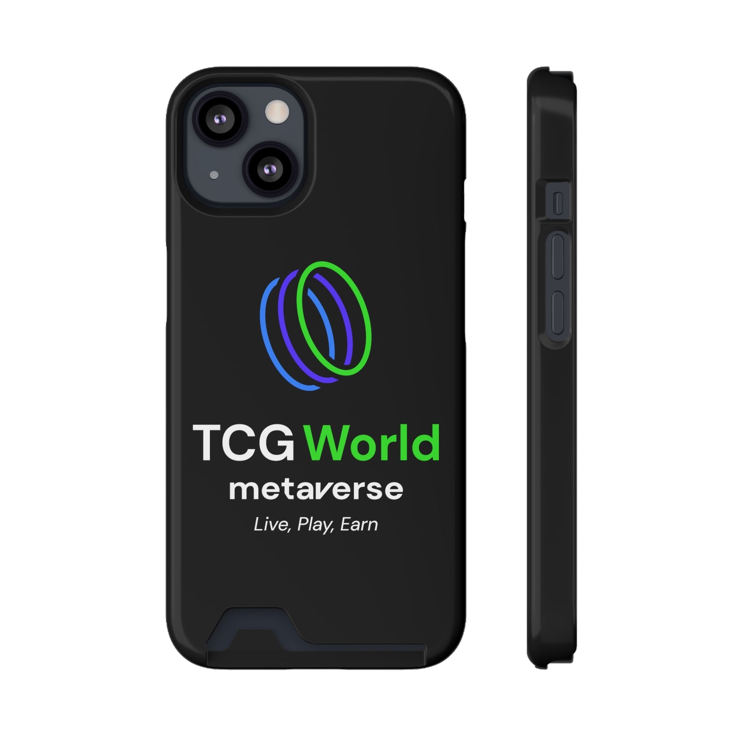 TCG World Metaverse Phone Case With Card Holder - Black (Iphone 13 Models)