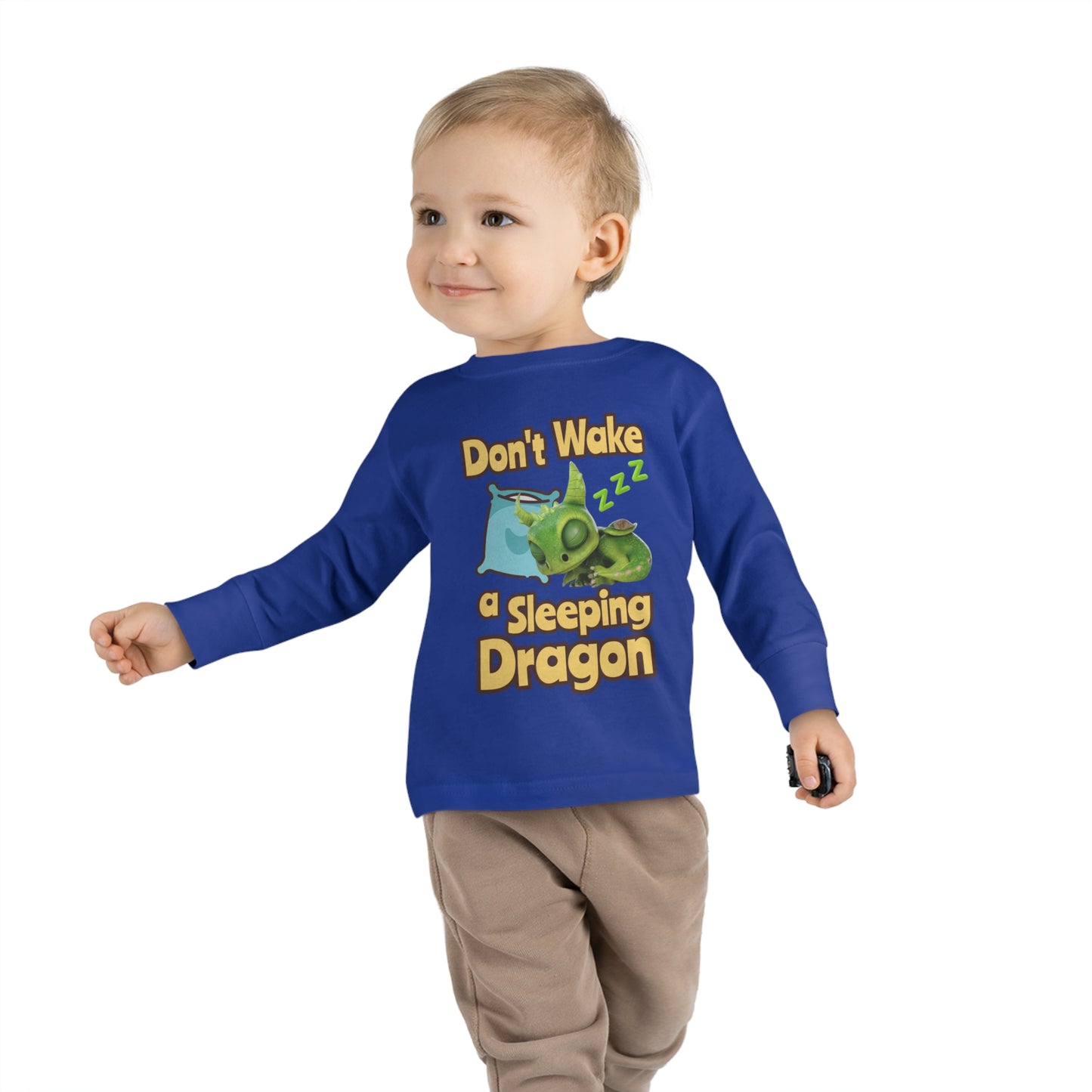 Gaia Don't Wake A Sleeping Dragon Toddler Long Sleeve Shirt