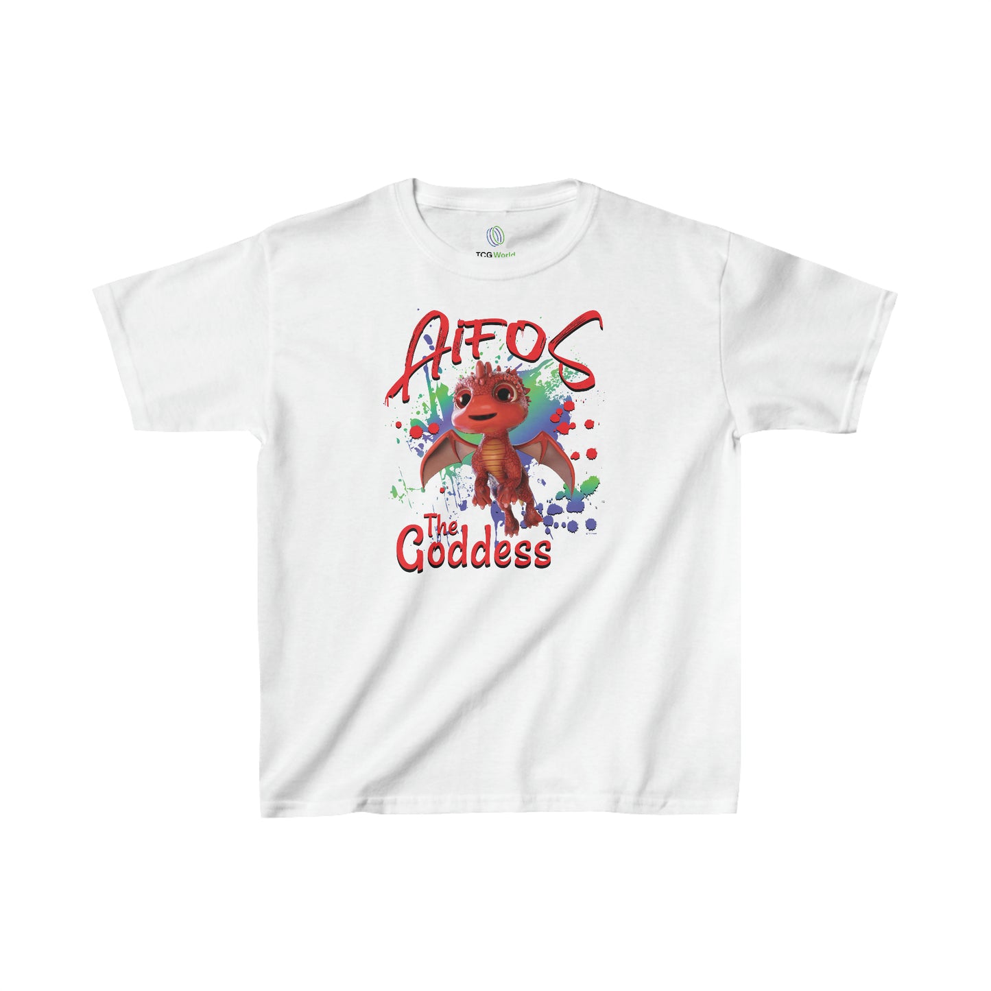 Aifos The Goddess Paint Splatter - Kids Heavy Cotton™ Tee T-Shirt