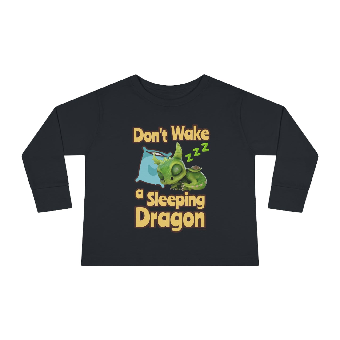 Gaia Don't Wake A Sleeping Dragon Toddler Long Sleeve Shirt