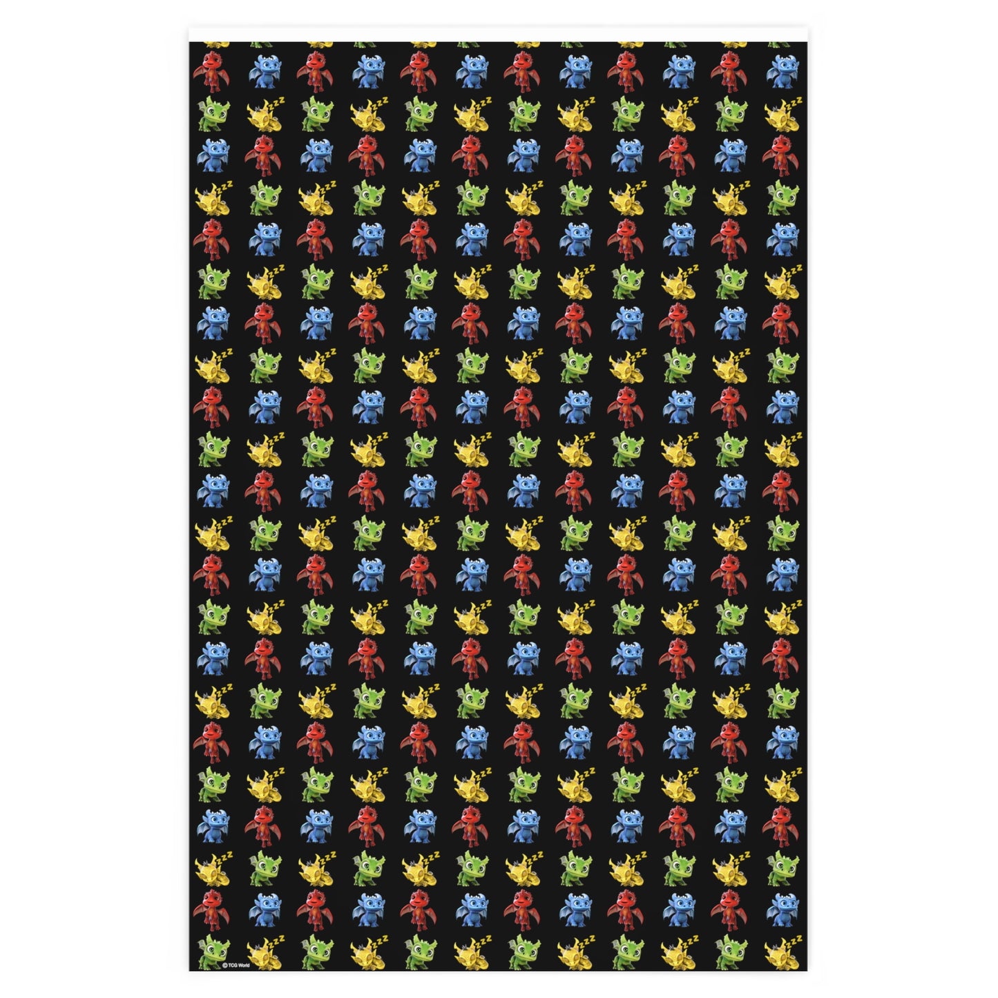 TCG World Wrapping Paper - Baby Dragons (Black)