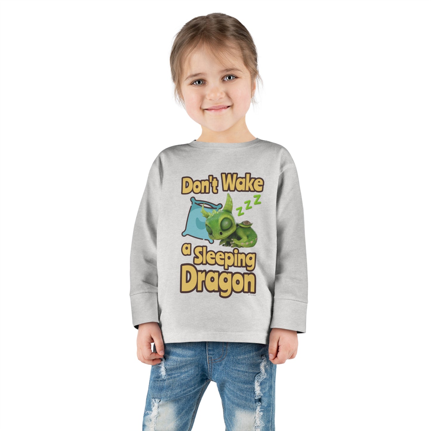 Gaia Don't Wake A Sleeping Dragon Toddler Long Sleeve Shirt