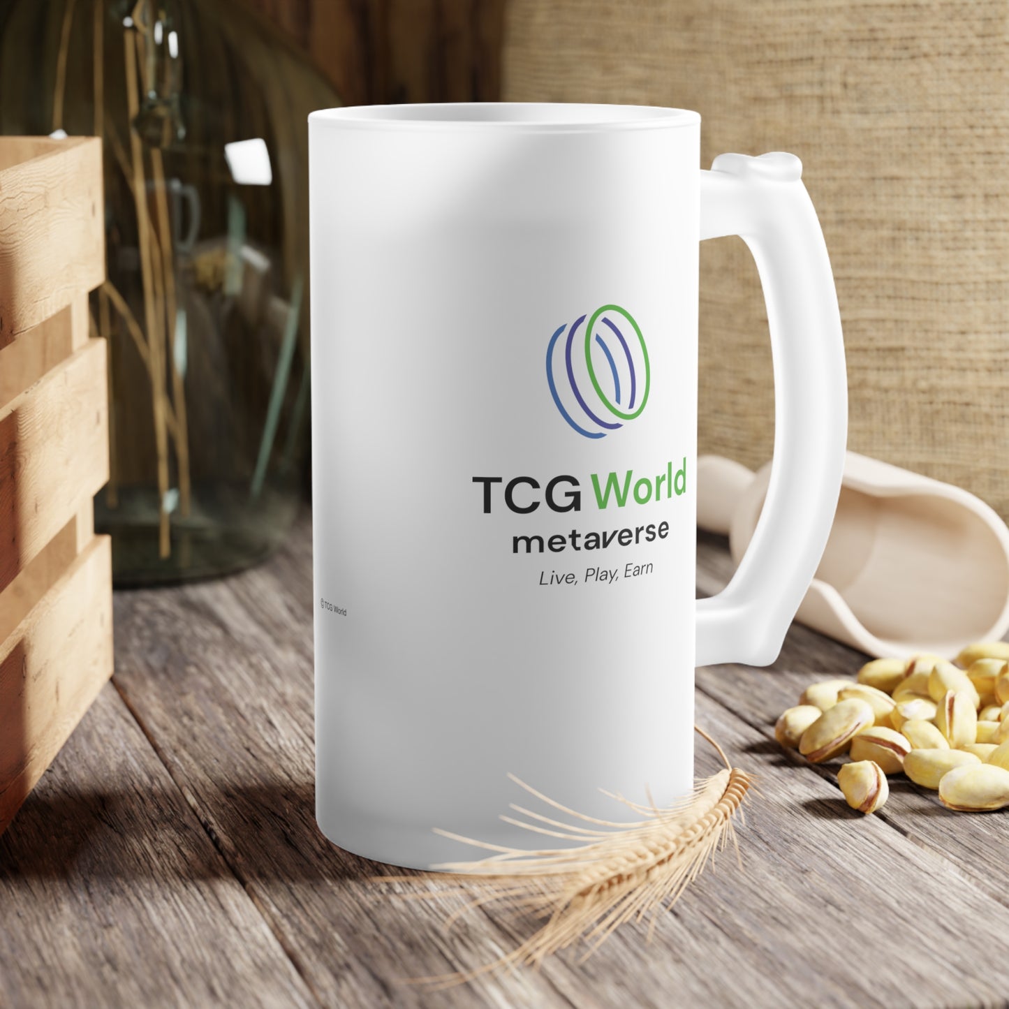 TCG World Tall Frosted Glass Mug