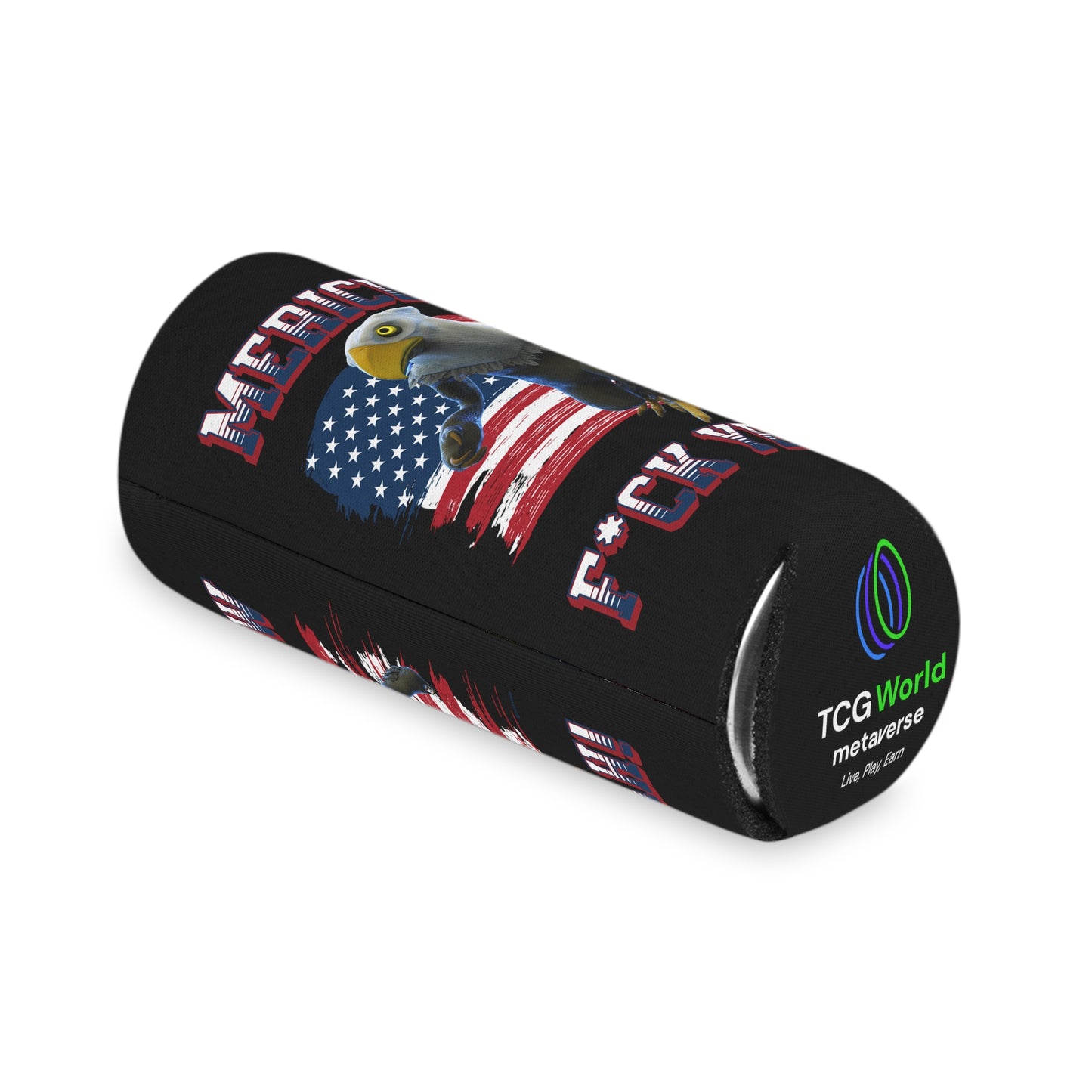 Mericlaw F*ck Yeah (Extra American) - TCG World Metaverse Sprite / American Flag Can Cooler - Black
