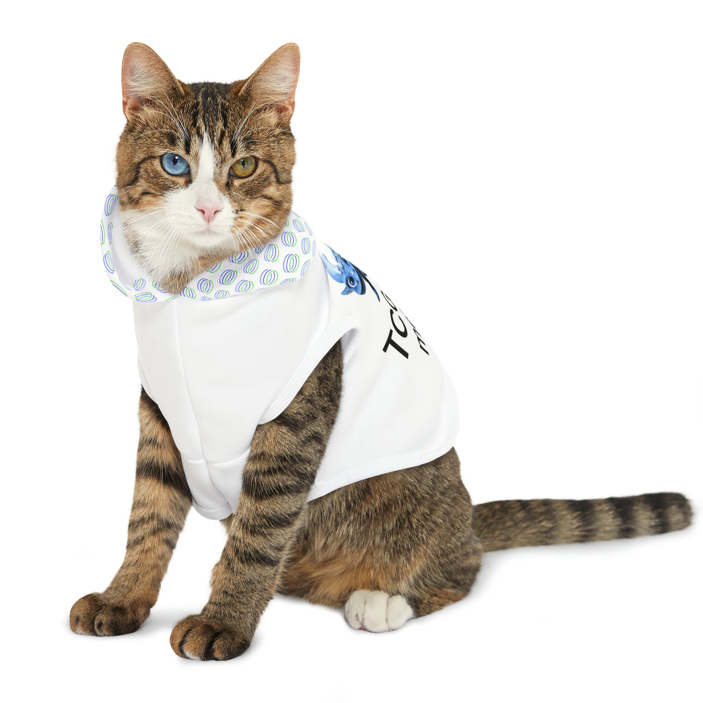 TCG World Metaverse Pet Gear - Boreas Pet Hoodie for Cats or Dogs (White)