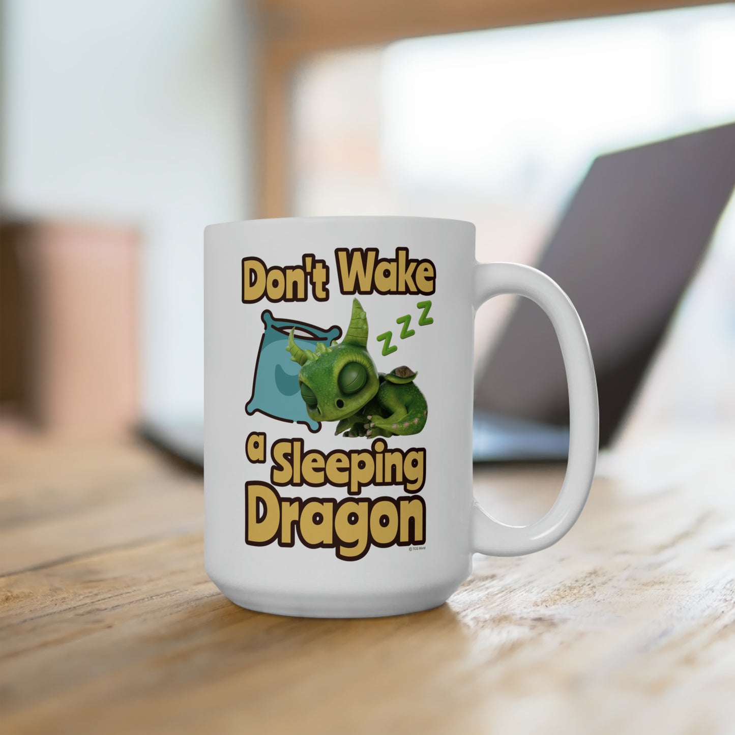 Gaia Don't Wake A Sleeping Dragon Ceramic Mug 15oz