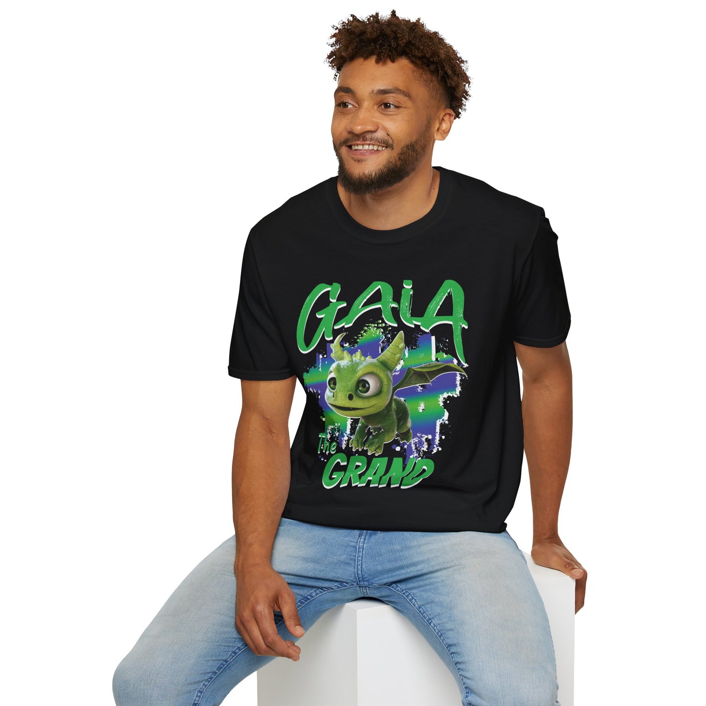 Gaia The Grand - Paint Splatter Unisex Adult Softstyle T-Shirt
