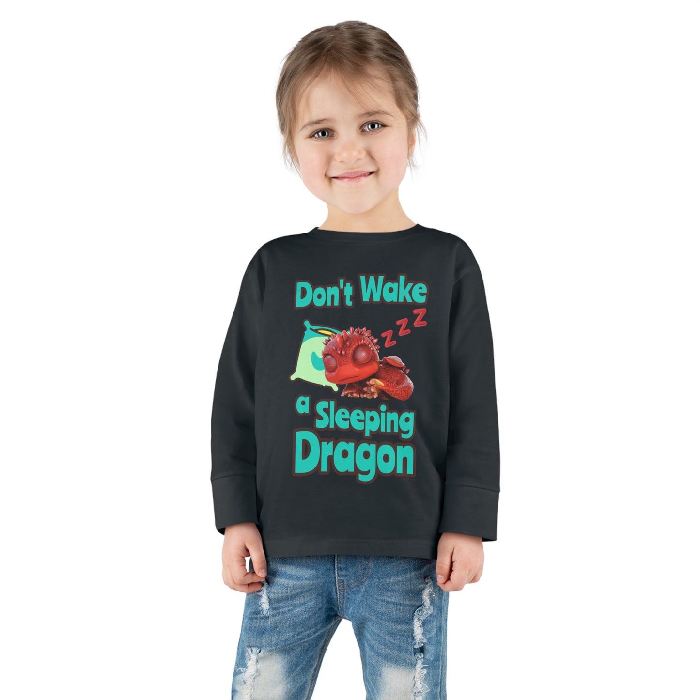 Aifos Don't Wake A Sleeping Dragon Toddler Long Sleeve Shirt