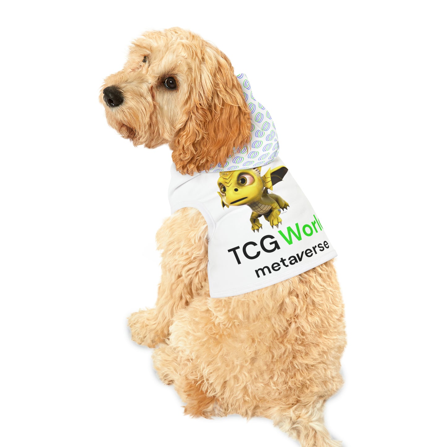 TCG World Metaverse Pet Gear - Phaedra Pet Hoodie for Cats or Dogs (White)