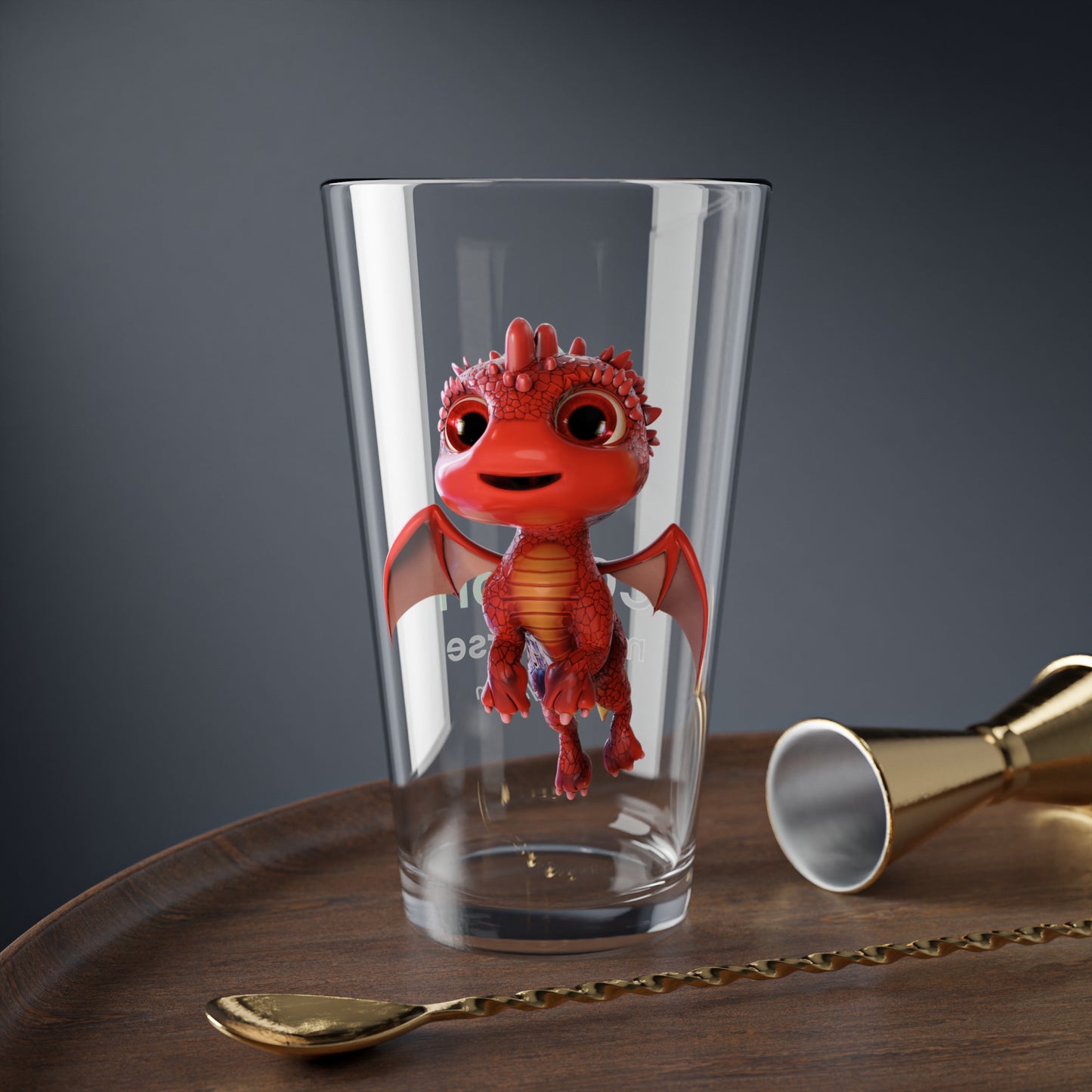 Aifos the Adorable Baby Dragon, TCG World Tall Serving Glass, 16oz
