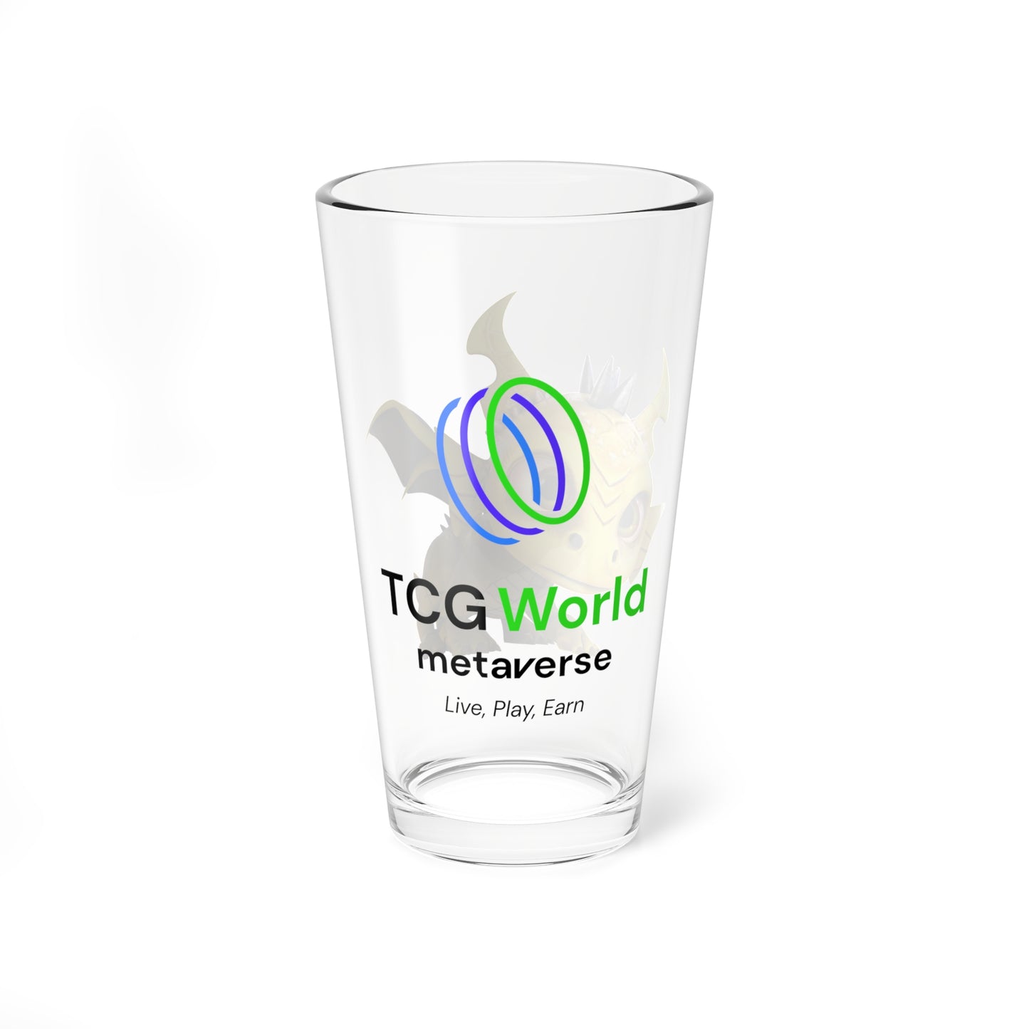 Phaedra the Adorable Baby Dragon - TCG World Metaverse Tall Serving Glass, 16oz