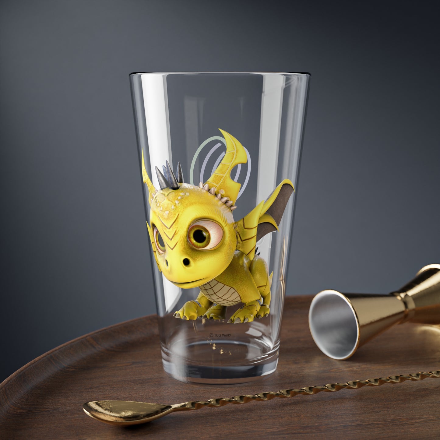 Phaedra the Adorable Baby Dragon - TCG World Metaverse Tall Serving Glass, 16oz