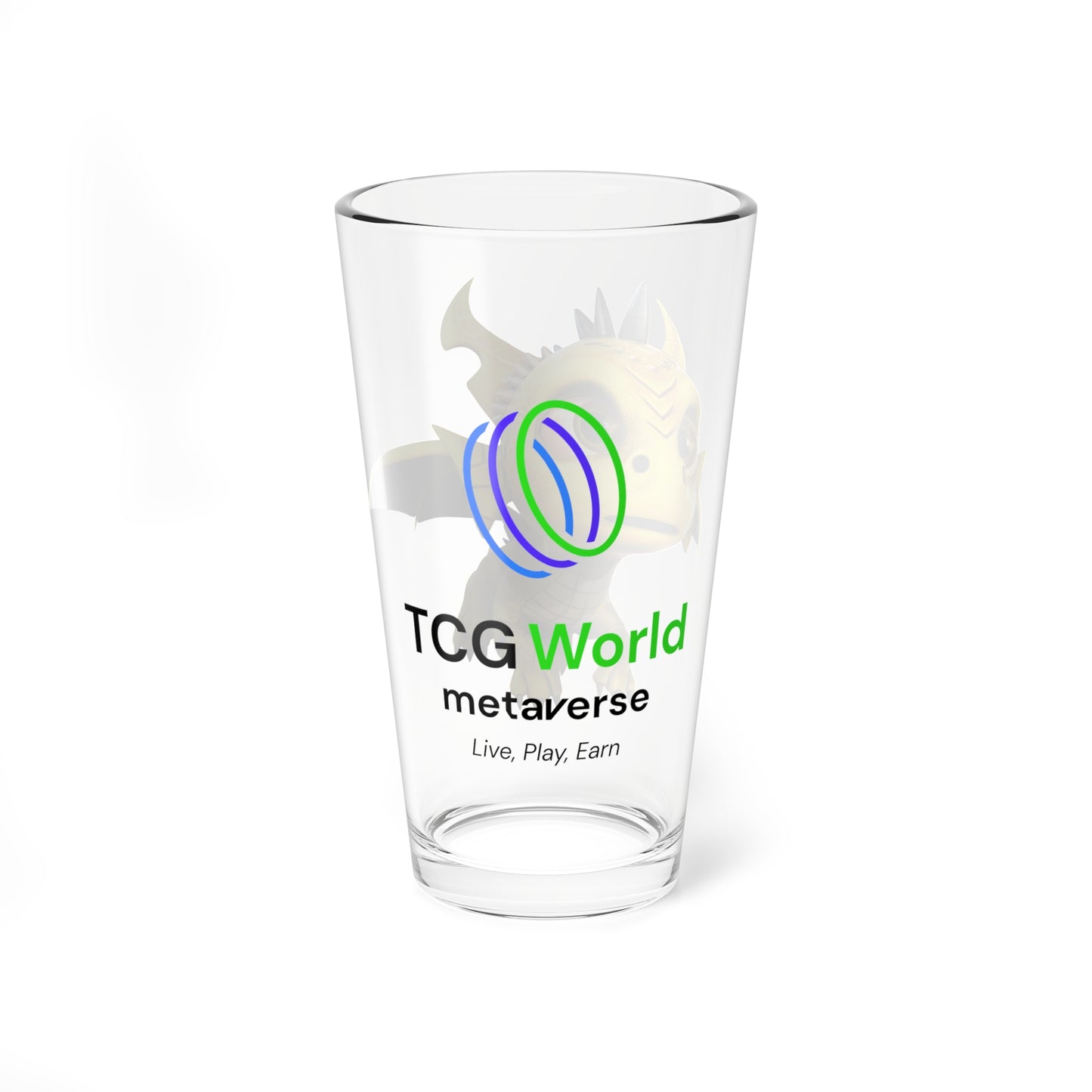 Phaedra the Adorable Baby Dragon, TCG World Tall Serving Glass, 16oz
