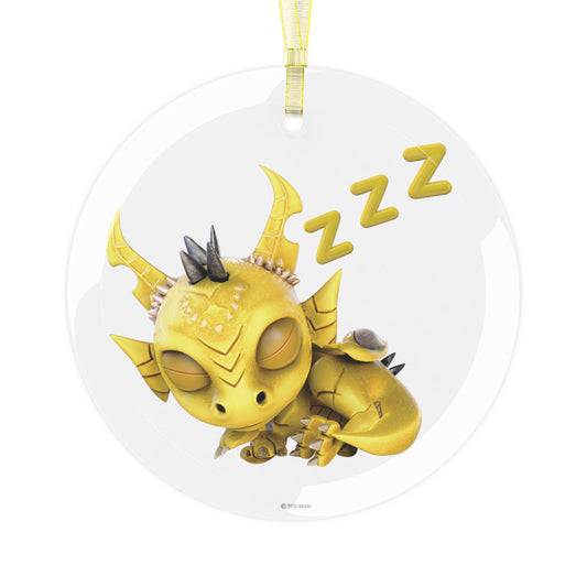 Sleeping Baby Phaedra Dragon Glass Ornament