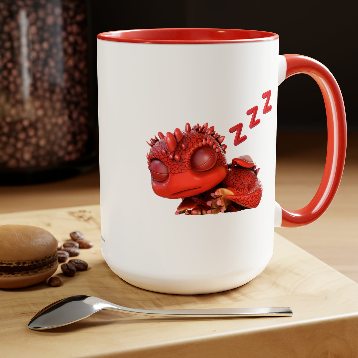 Baby Aifos Dragon - Two-Toned Coffee Mug, 15oz