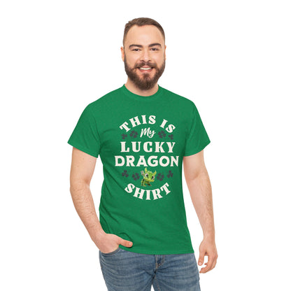 This is my Lucky Dragon Shirt Gaia Saint Patrick's Day Adult Unisex Heavy Cotton Tee