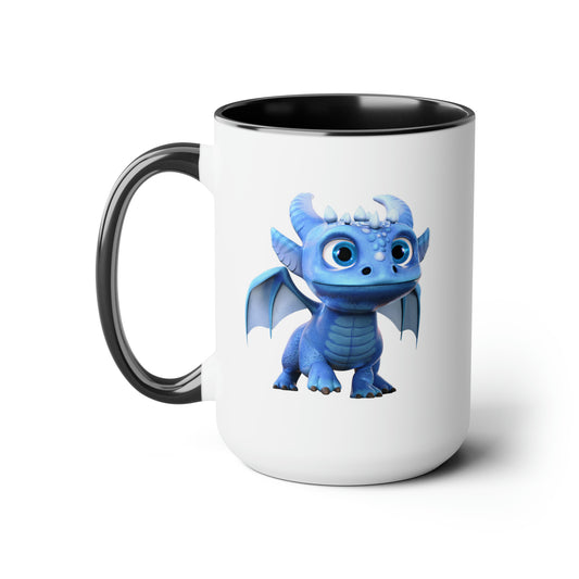 Baby Boreas Dragon - Two-Toned Coffee Mug, 15oz