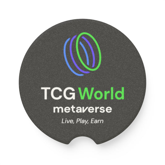TCG World Metaverse Soapstone Car Coasters (Black - 1pc, 2pcs, or 4pcs)