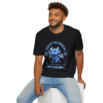 2024 Year of the Dragon - Boreas the Blue - Unisex Adult Softstyle T-Shirt