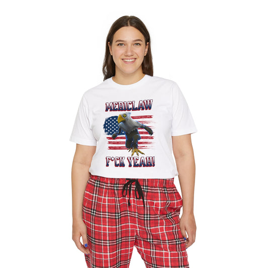 Mericlaw F*ck Yeah - TCG World Metaverse Sprite / American Flag - Women's Short Sleeve Pajama Set