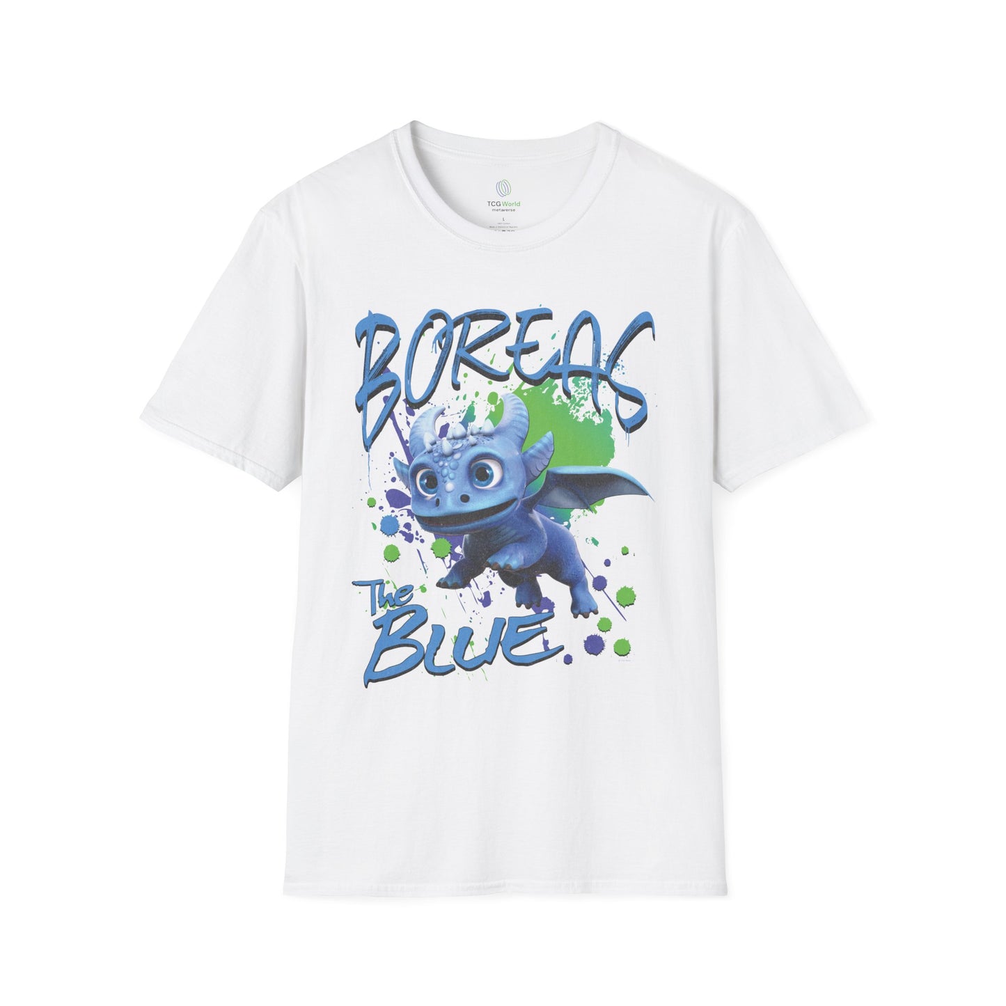 Boreas The Blue - Paint Splatter Unisex Adult Softstyle T-Shirt