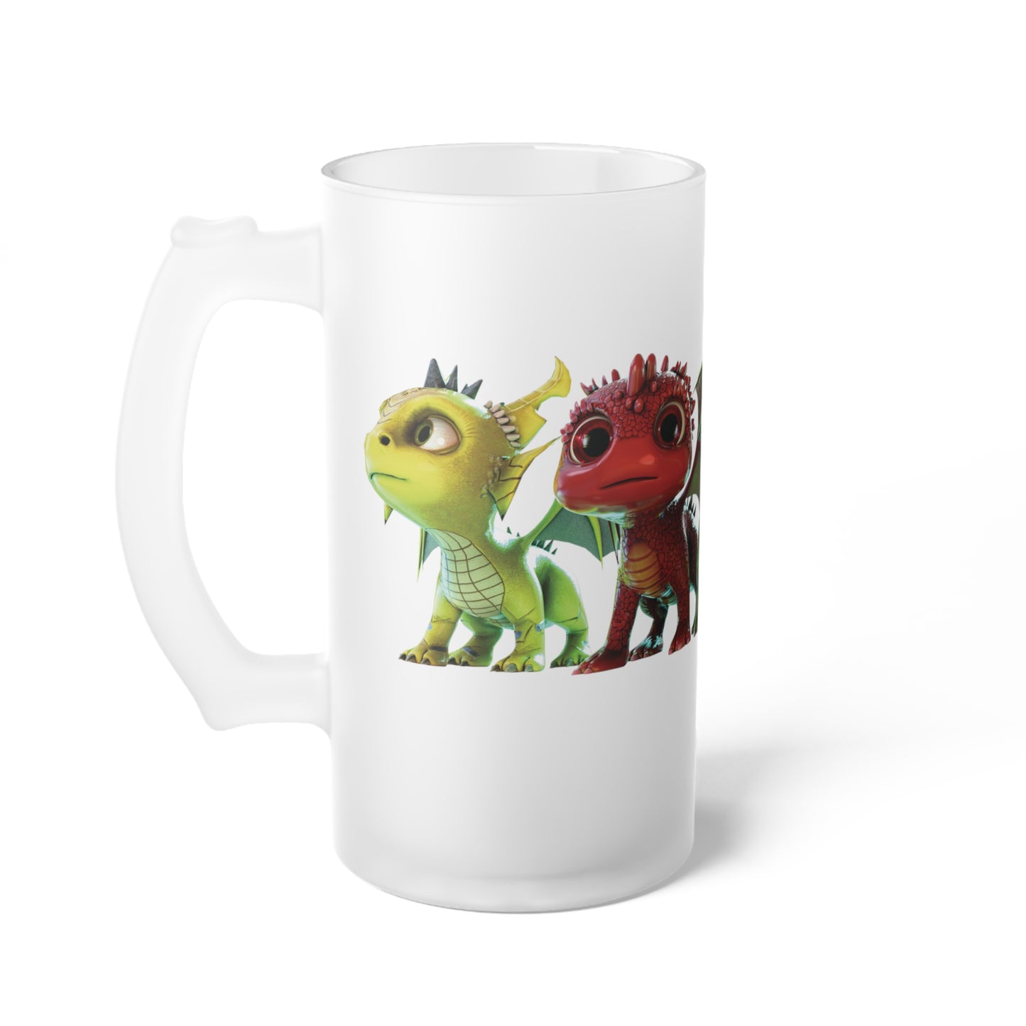 Baby Dragons Tall Frosted Glass Mug