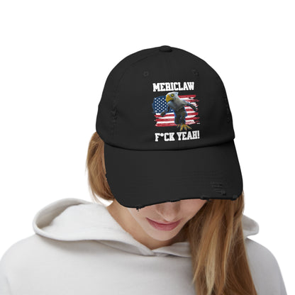 Mericlaw F*ck Yeah - TCG World Metaverse Sprite / American Flag Unisex Distressed Cap