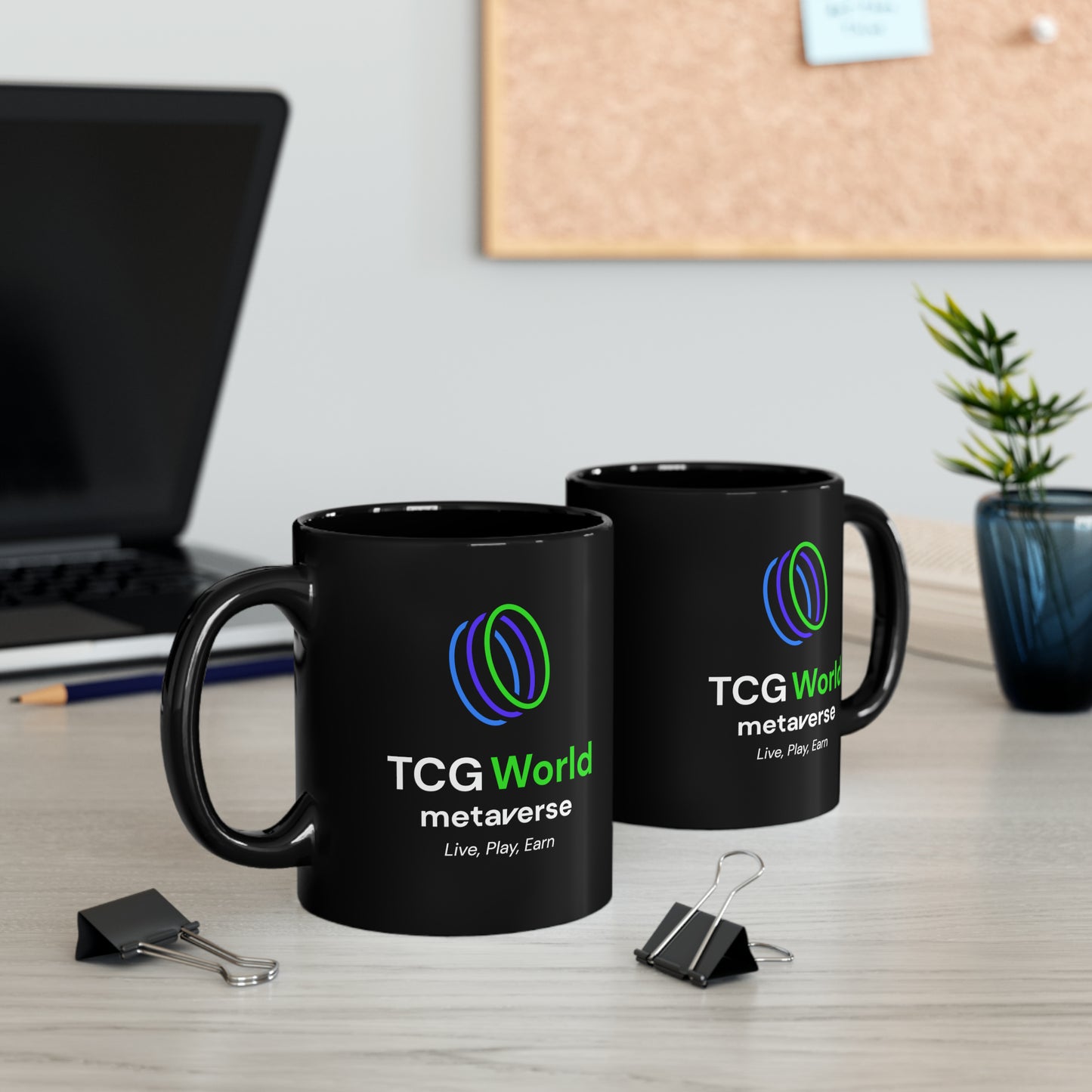 TCG World Metaverse Black Coffee Mug